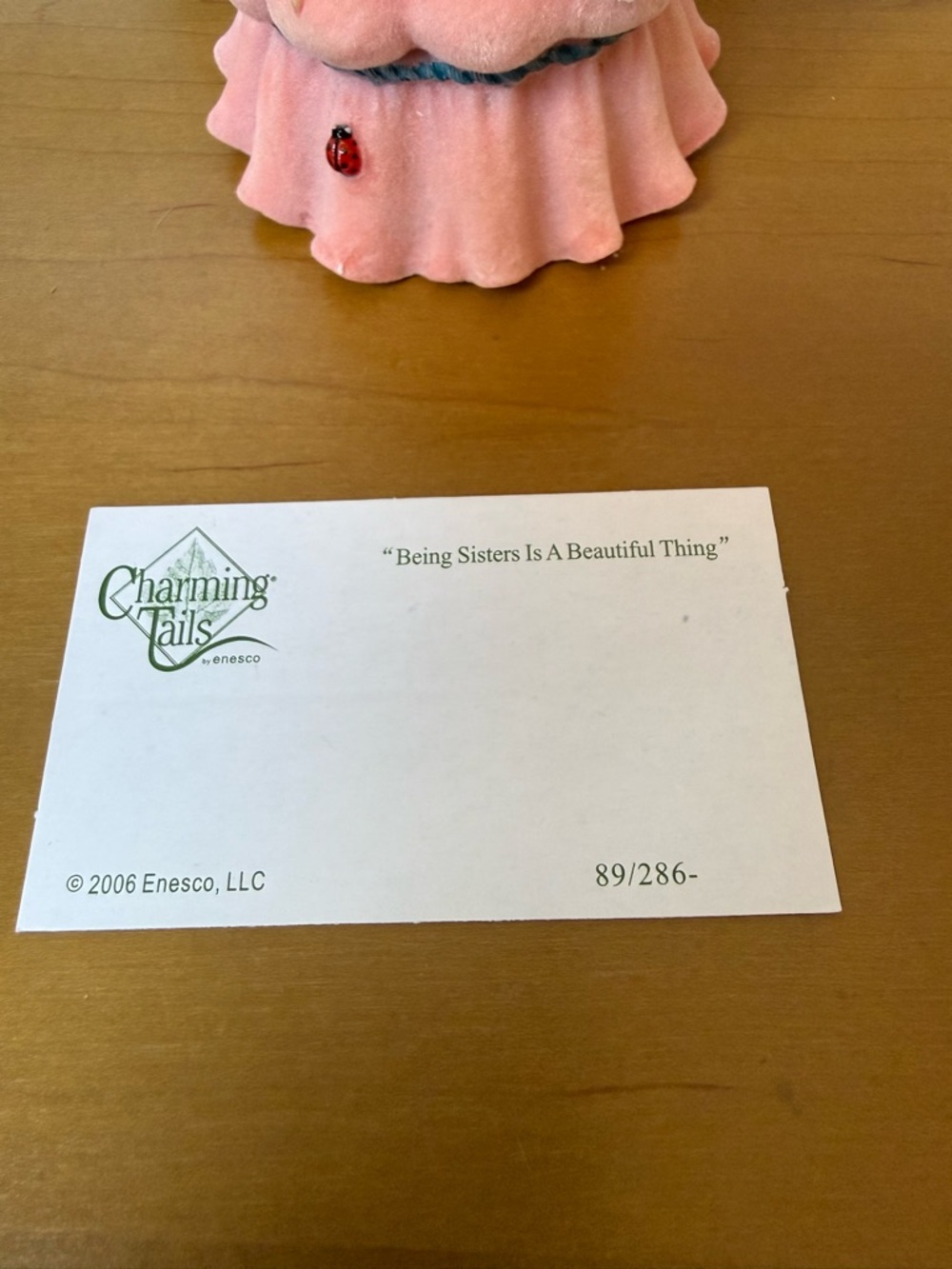 Charming Tails Pink 'Being Sisters Is A Beautiful Thing' Figurine - Picture 4 of 4